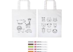 Комплект Детски Текстилни Чанти за Оцветяване Knorr Prandell 2 Броя + 6 Маркера, Животни