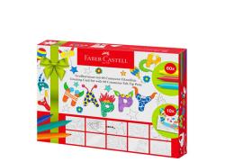 Комплект флумастери Connector Happy 60 цвята + 10 поздрав. картички Faber-Castell