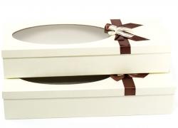 Комплект кутии за цветя и подарък Бял Шоколад