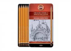 Комплект моливи за графика, 8B до 2H Koh-i-noor 1502 