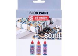 Комплект Релефна Боя за Рисуване с Точки и Кръгове, 3 x 80 ml, Talens Blob Paint