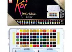 Комплект с 72 Цвята акварелни бои Sakura Koi - Пленер