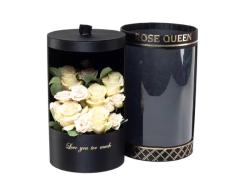 Кутия за декориране ROSE QUEEN, Картон, ф21х35см, Черен