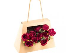 Кутия за саксийно цвете BAG BLACK, Картон, Кафяв