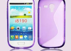 Лилав силиконов гръб Samsung  I8190 Galaxy s3 mini