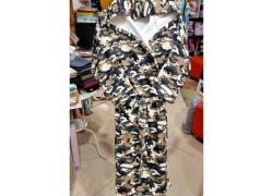Луксозен халат за баня Camuflage с качулка