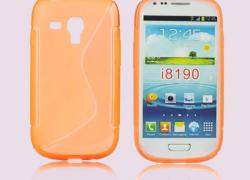 Оранжев силиконов гръб Samsung  I8190 Galaxy s3 mini