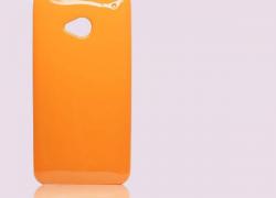 Оранжев силиконов гръб за HTC One M8