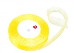 Патешко-жълта панделка от органза 2 см.