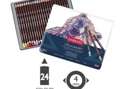 Професионални цветни меки моливи, 24 цвята Derwent Coloursoft