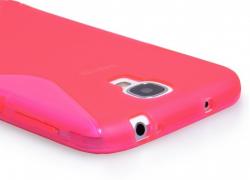 Розов силиконов гръб за Samsung  I9190 Galaxy s4 mini