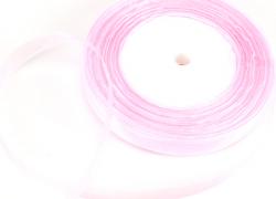 Розова панделка от органза 1см.