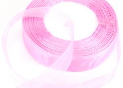 Розова панделка от органза 2см.