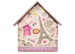 Ръчно декорирана кутия за ключове Забележителности от Париж