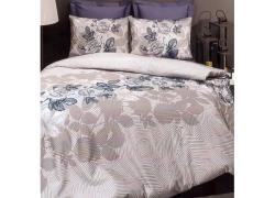 Спално бельо Сребърни цветя с олекотена завивка Ранфорс