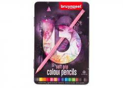 Триъгълни Цветни Моливи, 12 Цвята Звезди Bruynzeel College