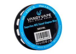 Vandy Vape Superfine MTL Fused Clapton Vape Wires SS316 30GA*2+38GA