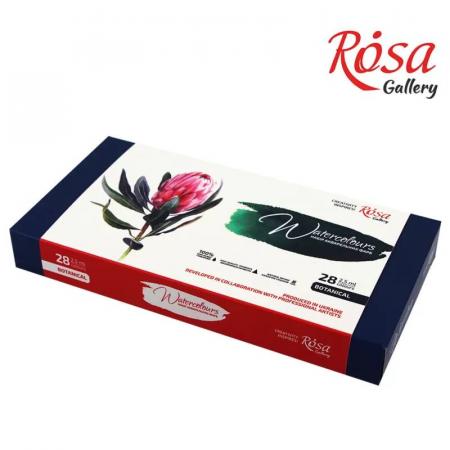 ЗА ХУДОЖНИКА  Акварелни бои в комплект 28 цвята Rosa Gallery - За Рисуване на цветя