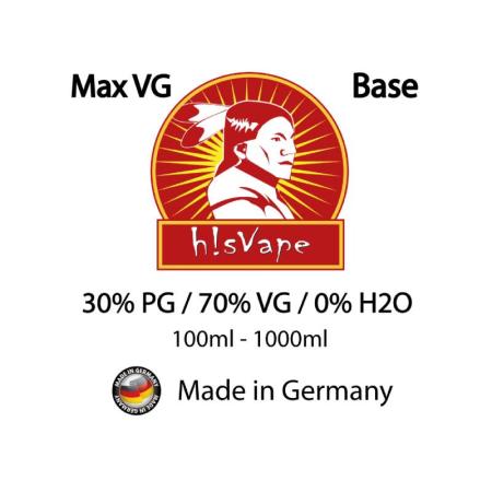 Изчерпани продукти  БАЗА hisVape VPG POWER 70/30% 0 mg 100ml