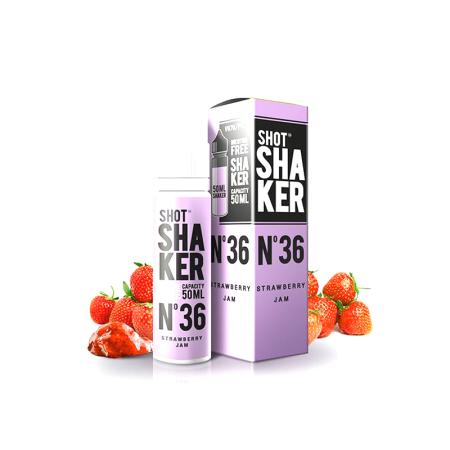 Изчерпани продукти  Безникотинова вайп течност SHOT SHAKER Strawberry Jam N36, 50 ML, 0 MG