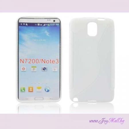 ЗА МОБИЛНИ УСТРОЙСТВА   Бял силиконов гръб Samsung  Galaxy Note 3