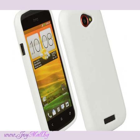 ЗА МОБИЛНИ УСТРОЙСТВА   Бял силиконов гръб за HTC One M8