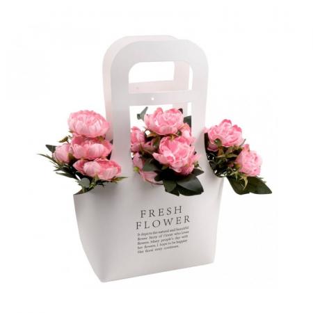 Изчерпани продукти  Бяла торбичка за цветя Fresh flowers