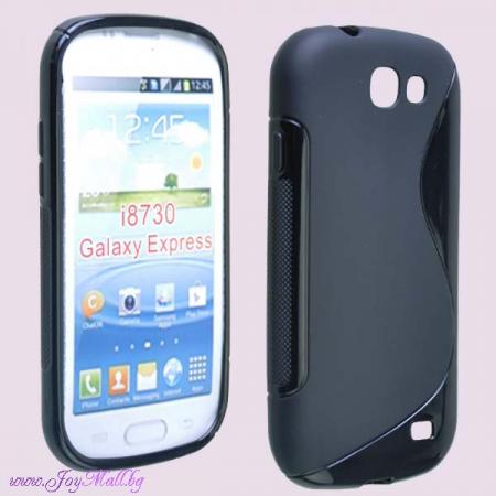 ЗА МОБИЛНИ УСТРОЙСТВА   Черен силиконов гръб за Samsung  I8730 Galaxy Express