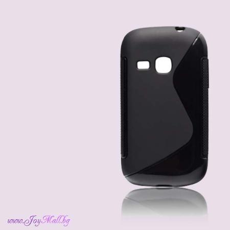 ЗА МОБИЛНИ УСТРОЙСТВА   Черен силиконов гръб за Samsung  S6310 Galaxy Young