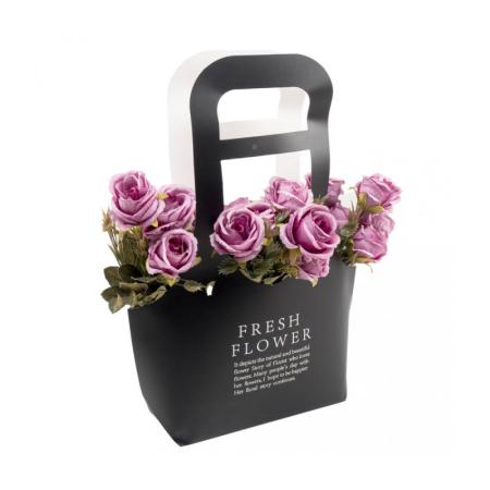 ЗА ОПАКОВАНЕ  Черна торбичка за цветя Fresh flowers