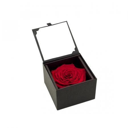 Изчерпани продукти  Червена вечна роза в черна кутия