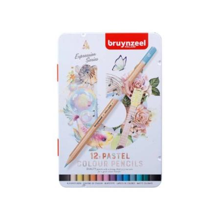 ЗА ХУДОЖНИКА  Цветни Моливи 12 Цвята Пастелни Bruynzeel Expression