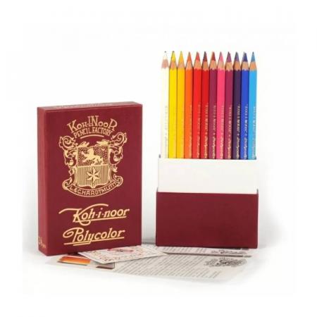 Изчерпани продукти  Цветни моливи в ретро кутия, комплект 24 цвята Koh-i-noor Polycolor