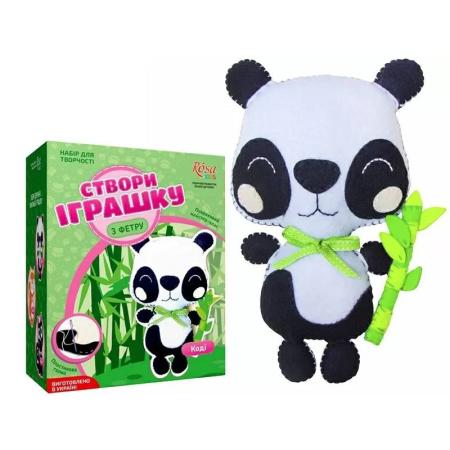 Изчерпани продукти  Детски комплект Rosa за ушиване на играчка от филц - Панда