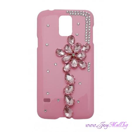 ЗА МОБИЛНИ УСТРОЙСТВА   Дизайнерски гръб розов диамант за iPhone 5 / 5s