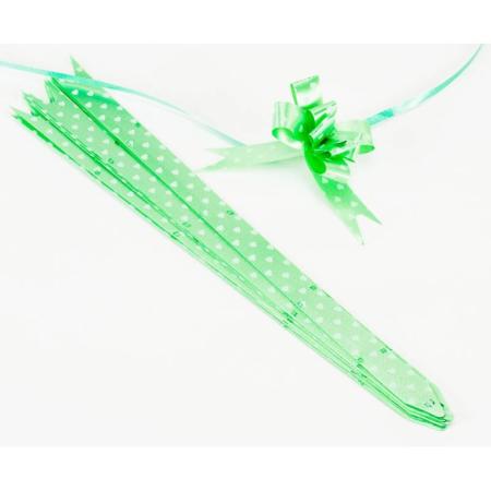 ЗА ОПАКОВАНЕ  Дърпащи панделки 2 см х 36 см, зелена