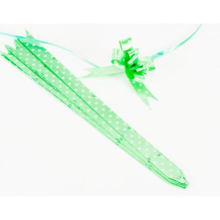 ЗА ОПАКОВАНЕ  Дърпащи панделки 3 см х 46 см, зелена