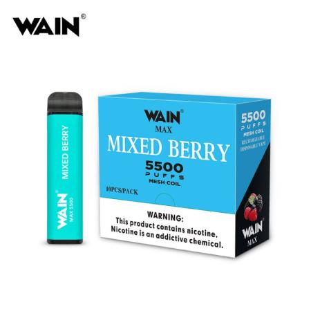 Изчерпани продукти  Еднократно вейп наргиле WAIN MAX Mixed Berry 5500 дръпки