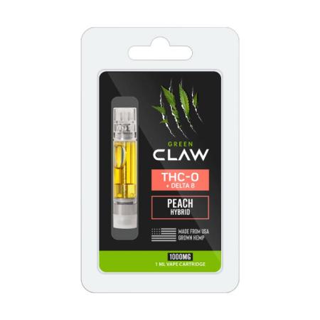 Изчерпани продукти  Green Claw THC-O + Delta 8 1ml Vape Cartridge - Peach