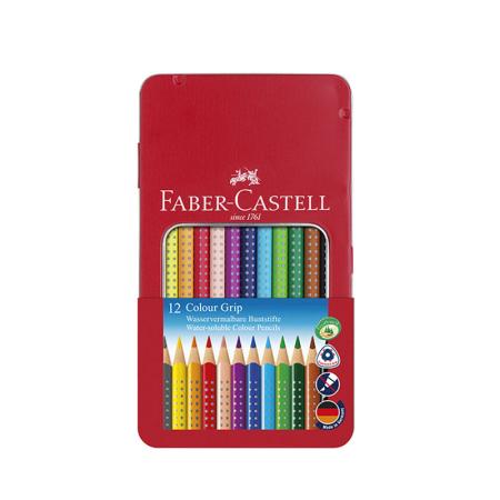 ЗА ХУДОЖНИКА  Комплект 12 броя акварелни моливи за рисуване GRIP 2001 Faber-Castell