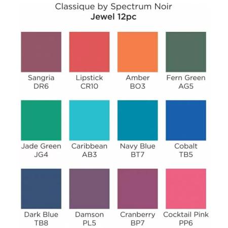 Изчерпани продукти  Комплект 12 цвята алкохолни маркери Classique  - Скъпоценен Камък