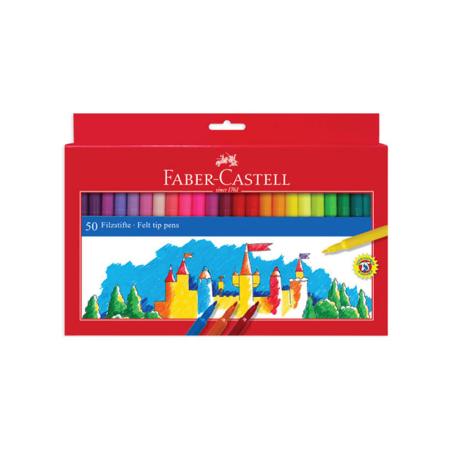 Изчерпани продукти  Комплект 50 броя фулмастери за рисуване Faber-Castell