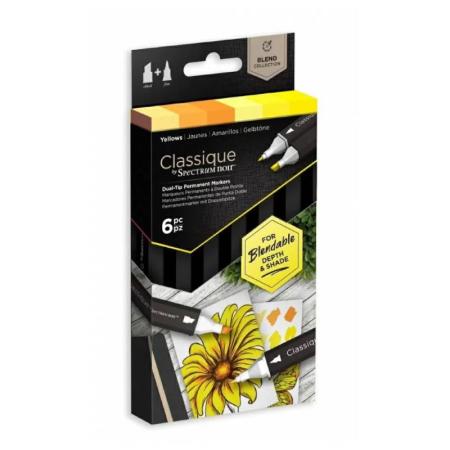 ЗА ХУДОЖНИКА  Комплект 6 цвята алкохолни маркери Classique - Жълти
