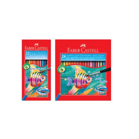 ЗА ХУДОЖНИКА  Комплект акварелни моливи за рисуване + четка Faber-Castell