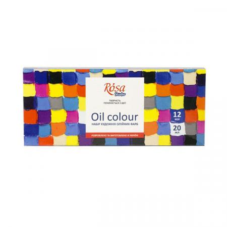 Изчерпани продукти  Комплект бързосъхнещи маслени бои в комплект от 12 цвята х 20 ml. Rosa Studio