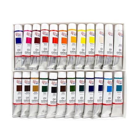Изчерпани продукти  Комплект бързосъхнещи маслени бои в комплект от 24 цвята х 20 ml. Rosa Studio