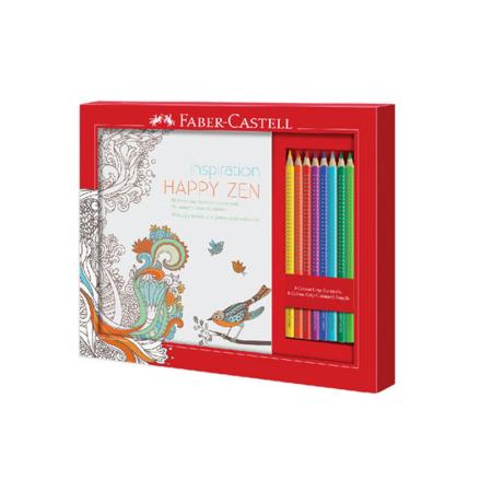 Изчерпани продукти  Комплект Happy Zen + 8 броя акварелни моливи за рисуване Faber-Castell