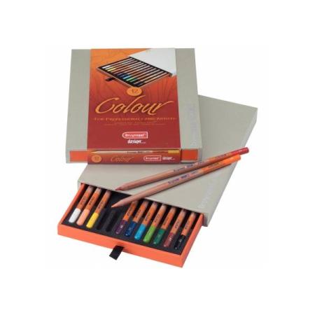 ЗА ХУДОЖНИКА  Комплект Професионални Цветни Моливи 12 Цвята Bruynzeel Design