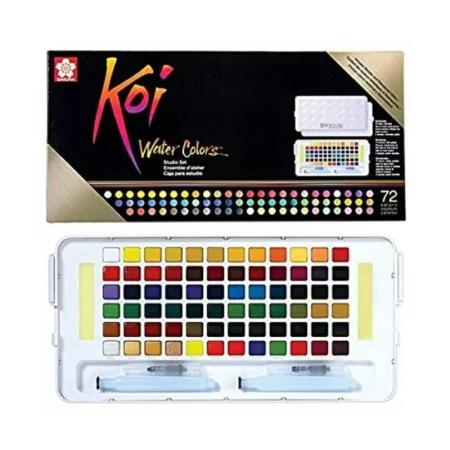 ЗА ХУДОЖНИКА  Комплект с 72 Цвята акварелни бои Sakura Koi - Пленер