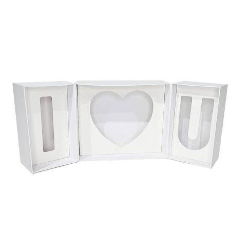 ЗА ОПАКОВАНЕ  Кутия Wonder Love, Картон, 57 см х10 см х 24 см, Бял